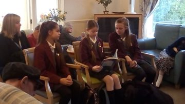 School visits for story-time at Dukinfield care home